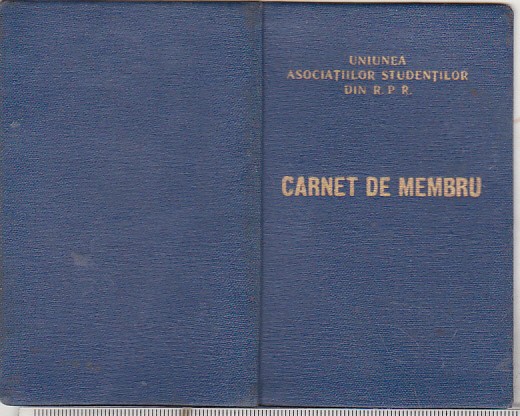 bnk div Carnet de membru Uniunea asociatiilor studentilor din RPR