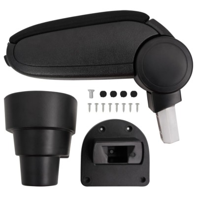 vidaXL Cotieră auto, negru, 15,5x32x(41-54) cm ABS foto