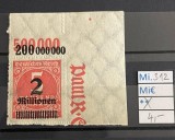 Germania Al Treilea Reich Inflație 2 Miliarde pe 5 Mii Mark Supratipar Colț MNH -A1000
