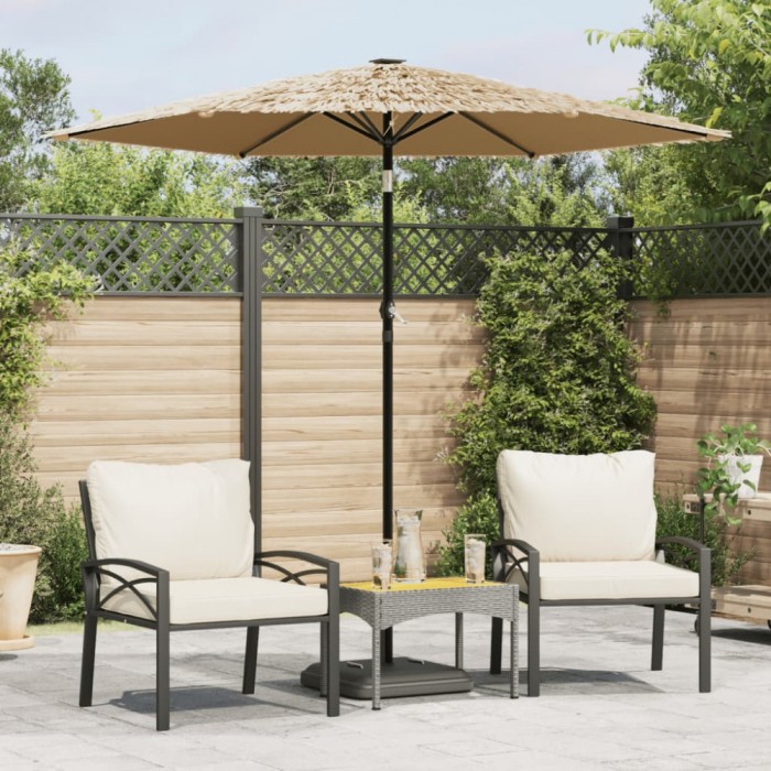 vidaXL Umbrelă soare de grădină cu st&acirc;lp din oțel, maro 223x223x213 cm