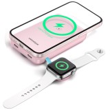 Innostyle Powerduo 2In1 Powerbank Cu Inducție Rapidă Pentru Ceasul Magsafe 10000Mah Roz, 10000 mAh