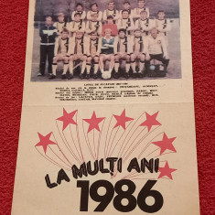 Foto fotbal-Calendar 1986-Echipa de fotbal AURUL BRAD (retur 1985-1986)