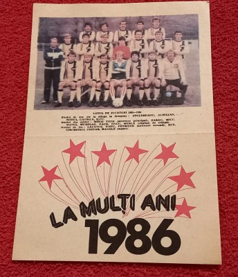 Foto fotbal-Calendar 1986-Echipa de fotbal AURUL BRAD (retur 1985-1986) foto