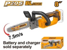 Mini drujba electrica ierastrau de mana cu lant 20V, 20cm, motor brushless, fara acumulator , INGCO CGSLI2085