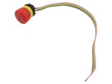 Comutator Siguranță EAO 22mm, 2 NC + NO, LED Roșu