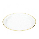 Tava decorativa eleganta Pufo Luxury pentru servire aperitive, prajituri, fructe, 27 cm