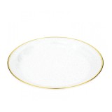 Tava decorativa eleganta Pufo Luxury pentru servire aperitive, prajituri, fructe, 27 cm