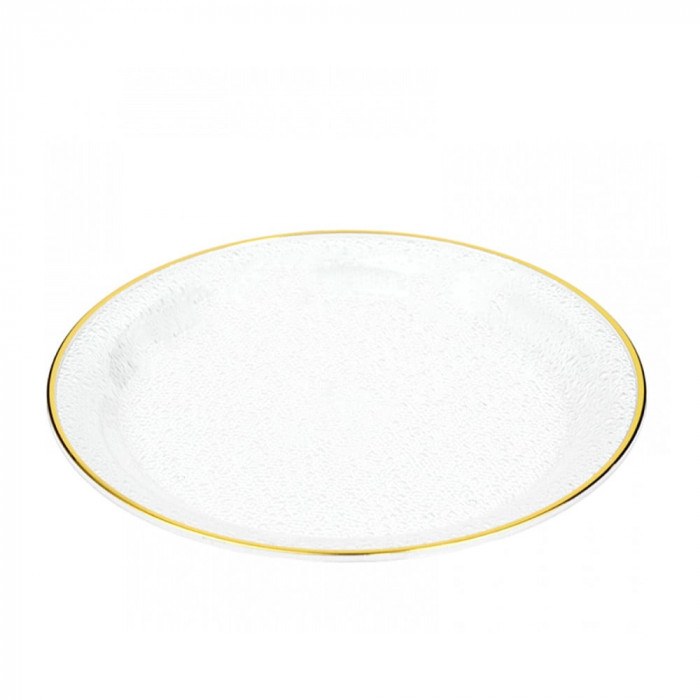 Tava decorativa eleganta Pufo Luxury pentru servire aperitive, prajituri, fructe, 27 cm