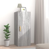 vidaXL Dulap de perete, gri sonoma, 34,5x34x90 cm, lemn compozit