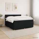 Cumpara ieftin Pat boxspring cu saltea Negru 160 x 200 cm Tesatura