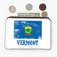 Vermont : Cadou Geanta de monede : Flag Distressed Souvenir State SUA Coleg de Craciun foto