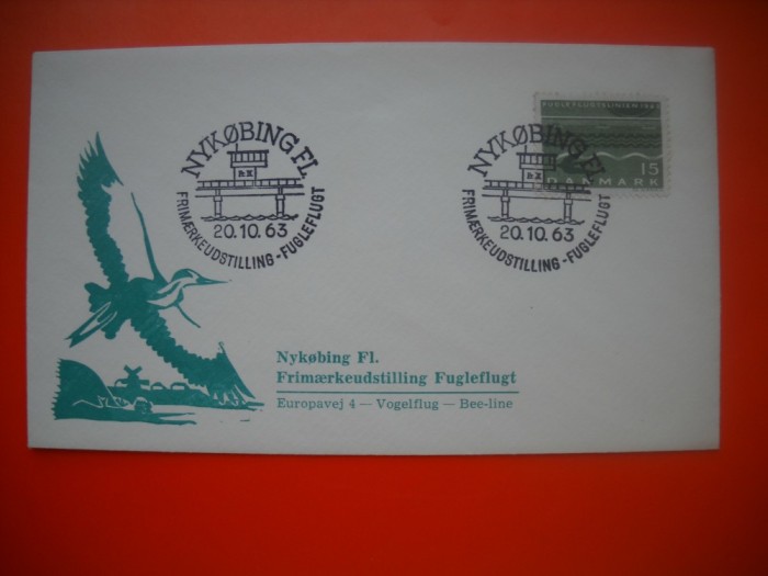 HOPCT PLIC S NR 575 EXPOZITIA FILATELICA NYKOBING FL 1963 DANEMARCA