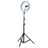 Lampa Profesionala LED Circulara cu dimmer, 31 cm, 128 Led-uri, suport telefon, stativ reglabil 1.70 m, 3200K-5600K
