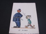 Carte Poștală Umoristică Vintage Franța &ndash; &quot;Le Mimas&quot;, Ilustrație R. Genestoux, Franta, Necirculata, Printata