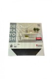 Raft decorativ, culoare neagra, forma patrata, 23,5x23,5x3,8cm
