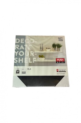 Raft decorativ, culoare neagra, forma patrata, 23,5x23,5x3,8cm foto