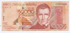 Venezuela 50.000 Bolivares 24.08.1998 - A79459896, B11, P-83 foto