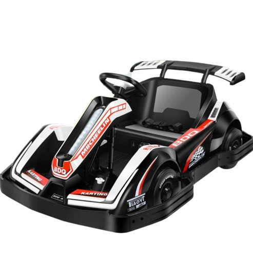 Masinuta-Kart electric pentru copii 3-11 ani, Racing 90W 12V 7Ah, telecomanda, culoare Alb