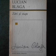 LUCIAN BLAGA - ZARI SI ETAPE