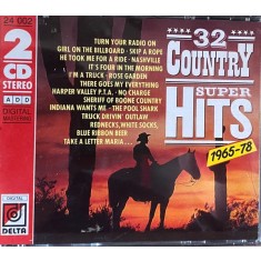 CD # 2XCD Various &ndash; 32 Country Super Hits 1965-78 -FATBOX- (VG+)