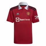 Tricou Fotbal Teren propriu Replică Manchester United 2022 Copii, Adidas