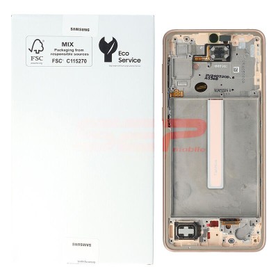 LCD+Touchscreen cu Rama Samsung Galaxy A33 5G / A336 PEACH Original Service Pack foto