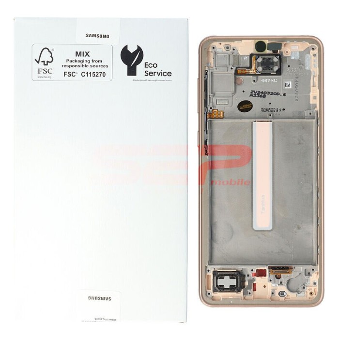 LCD+Touchscreen cu Rama Samsung Galaxy A33 5G / A336 PEACH Original Service Pack