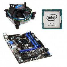 Kit Placa de baza sh MSI B85M-E45, Intel Core i7-4770S, Cooler foto