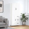 VidaXL Dulap &icirc;nalt, alb, 69,5x34x180 cm, lemn compozit 3198105