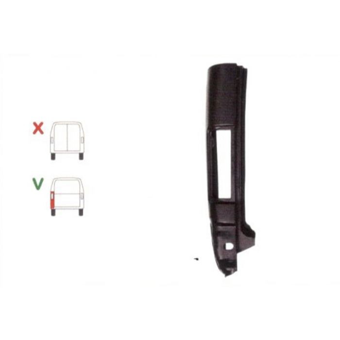 Segment reparatie colt aripa spate Ford Transit (Ve6), 10.1985-01.1991; Transit (Ve64), 01.1991-09.1994; Transit (Ve83), 06.1994-07.2000, model: cu h