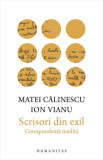 Scrisori din exil Corespondență inedită - Paperback brosat - Ion Vianu, Matei Călinescu - Humanitas, 2019