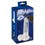 Strapon Crystal Clear, Chilot cu Dildo Transparent