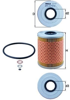 MAHLE OX 187D Filtru ulei foto