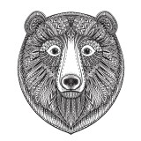 Sticker decorativ, Urs, Negru, 70 cm, 1160ST