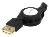 Cablu OTG USB 2.0 0.75m Negru