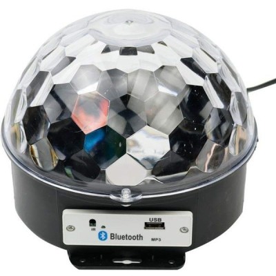 Glob disco LED cu proiectie de lumini, Bluetooth si telecomanda prin redare audio MP3 foto