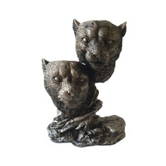 Statueta decorativa, Leoaice, Argintiu, 13 cm, XQ4004