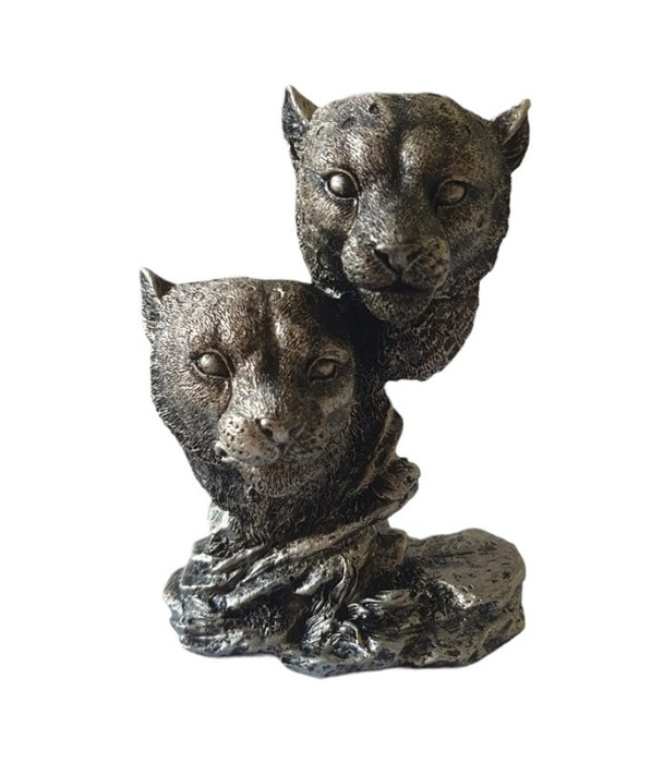 Statueta decorativa, Leoaice, Argintiu, 13 cm, XQ4004