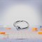Piercing Ureche Circular - 1.2x8 - argintiu piatra albastra