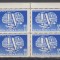 ROMANIA 1957 LP 441 AL VI-LEA CONGRES MONDIAL AL SINDICATELOR BLOC 4 TIMBRE MNH