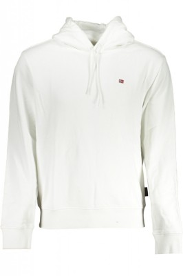 Napapijri Hanorac BALIS barbati, cu mini logo brodat, Regular fit, Alb, S foto