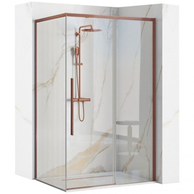 Cabina de dus SOLAR Copper Brush 120x90cm foto