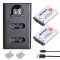 Set 2 acumulatori NP-BX1 + incarcator dublu Sony HX50 HX60 WX300 RX100 RX1 HX300