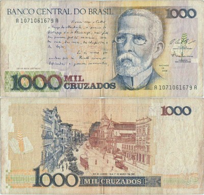 1987 , 1,000 cruzados ( P-213a ) - Brazilia foto