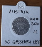 50 groschen 1955, Austria, ultimul an de batere