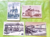 G389-4 Vederi vechi Republica Populara Romana: Tg- Mures, Timisoara, Constanta, Hateg.