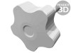 Buton de Reglare Filet M8 Capac Gri 50mm
