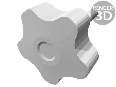 Buton de Reglare Filet M8 Capac Gri 50mm foto