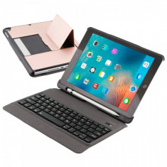 Husa carcasa cu tastatura detasabila Bluetooth Wireless pentru iPad Air / iPad Air 2 / Ipad Pro 9.7 / iPad 9.7 2017 / 2018, rose gold foto