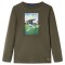 Tricou pentru copii cu m&acirc;neci lungi, kaki, 140 12738